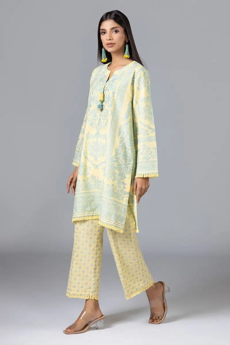 2 Piece | Kurta & Pants | Color  yellow