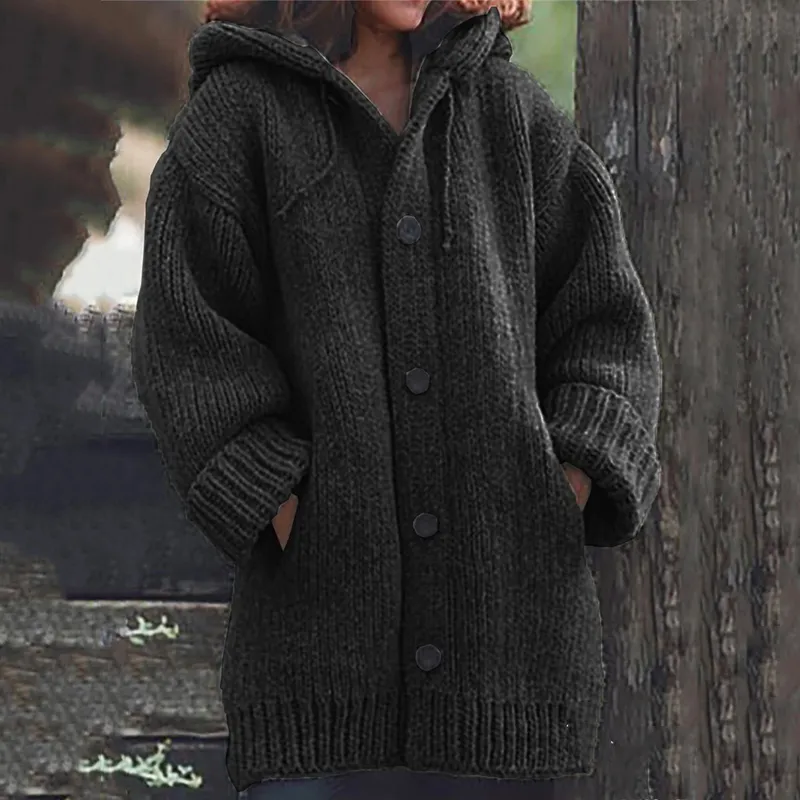 Casual Hooded Sweater Coat