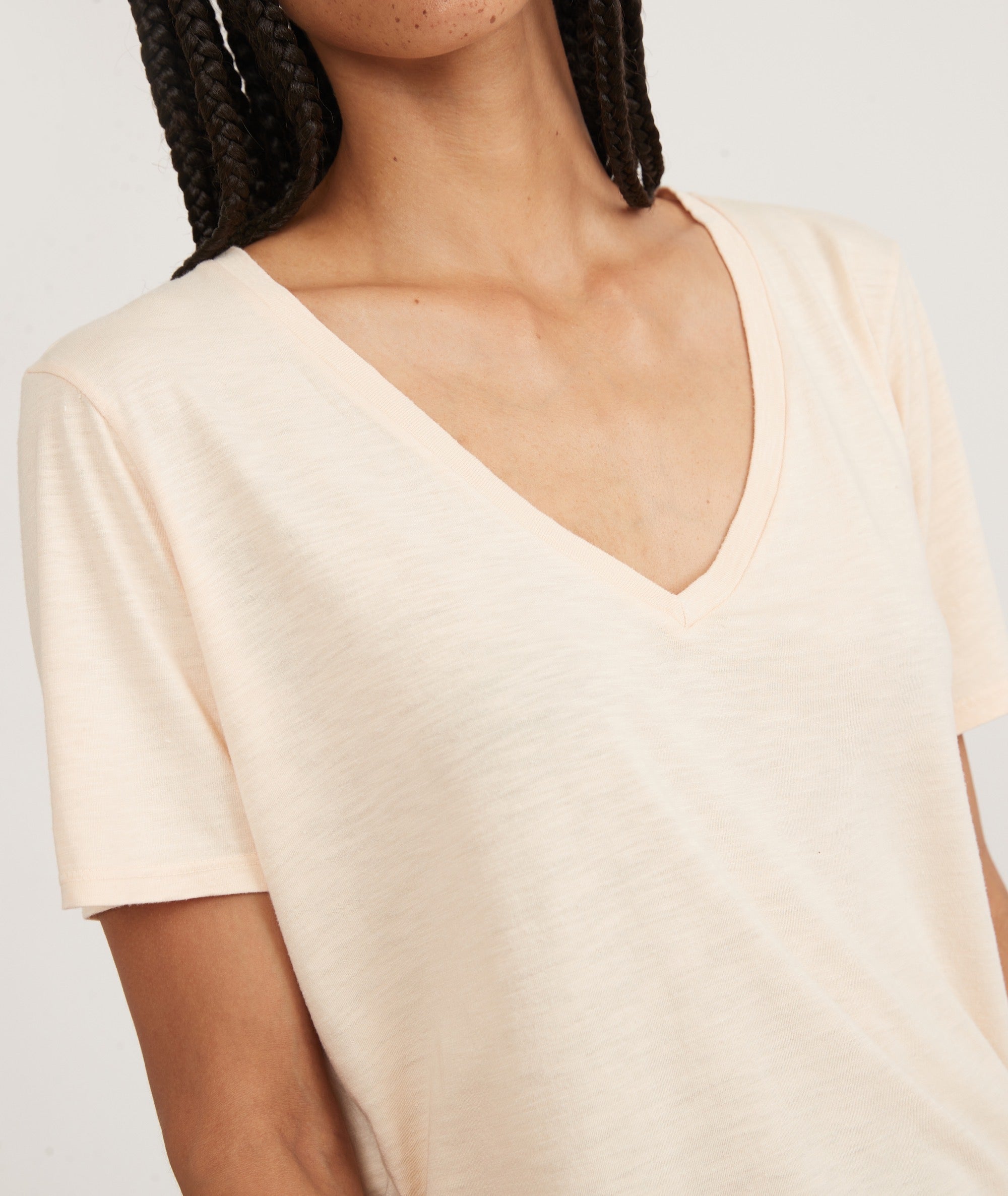 Natural V Neck Tee