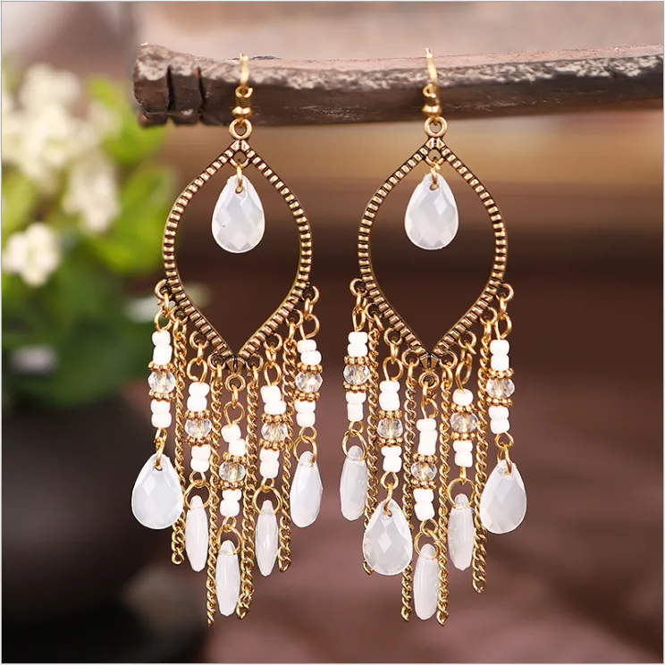 Ladies Casual Hollow Chain Earrings