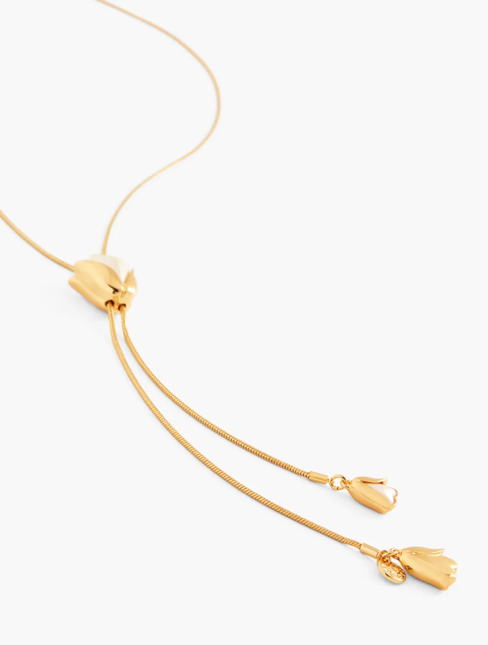 Budding Tulips Lariat Necklace