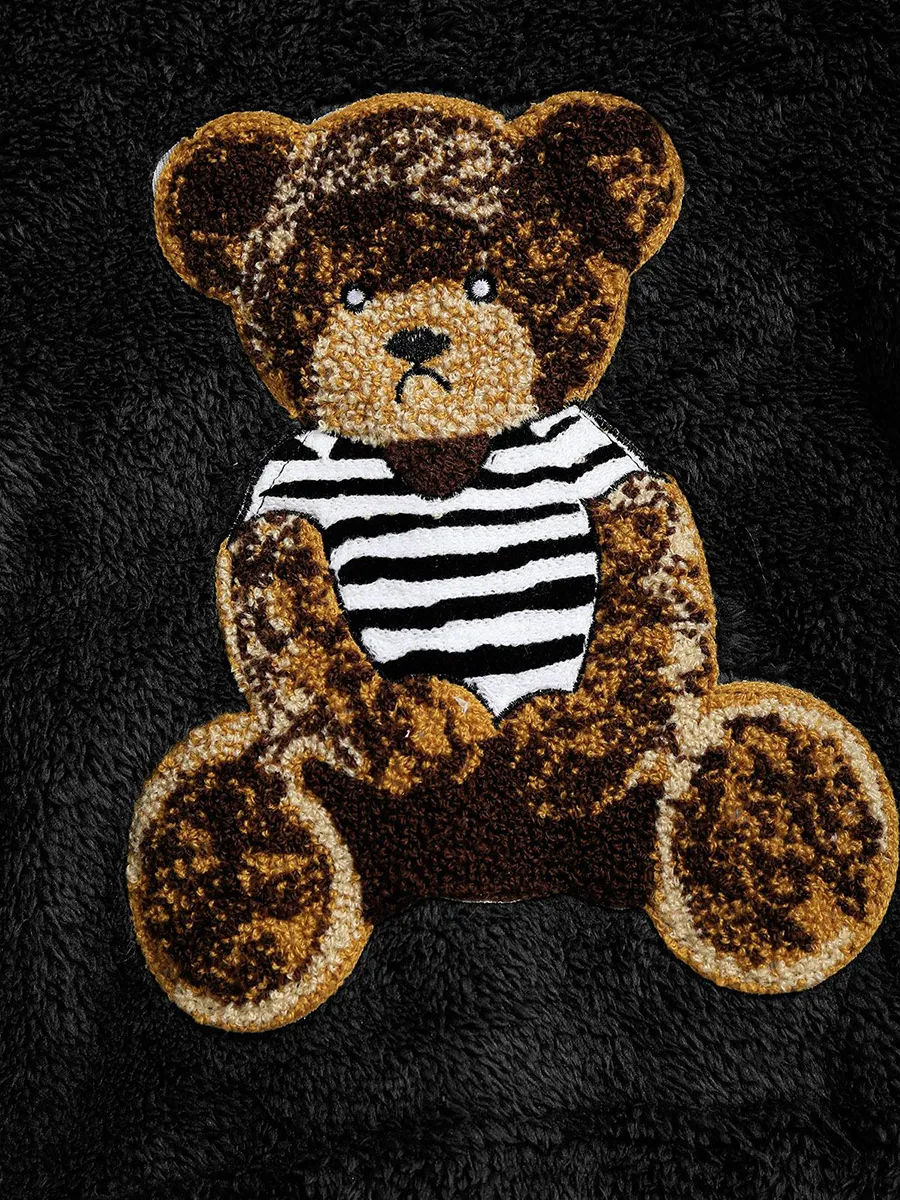 Bear Terry Embroidered Pullover