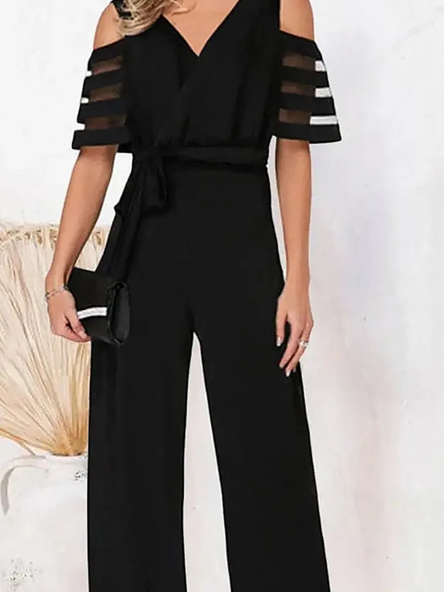 Women's black elegant jumpsuit