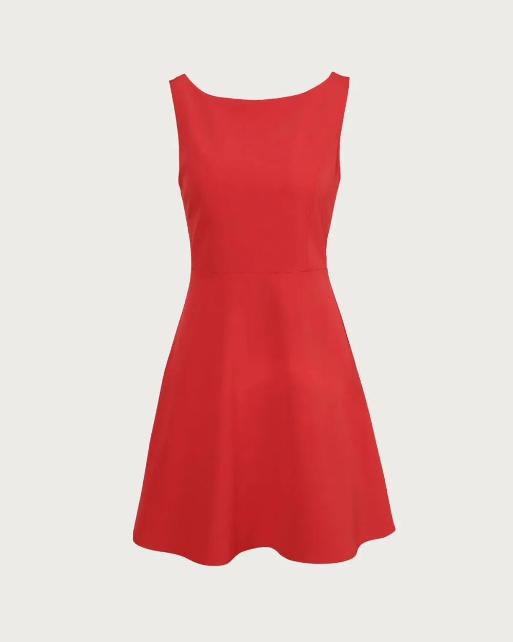 Pure red midi dress