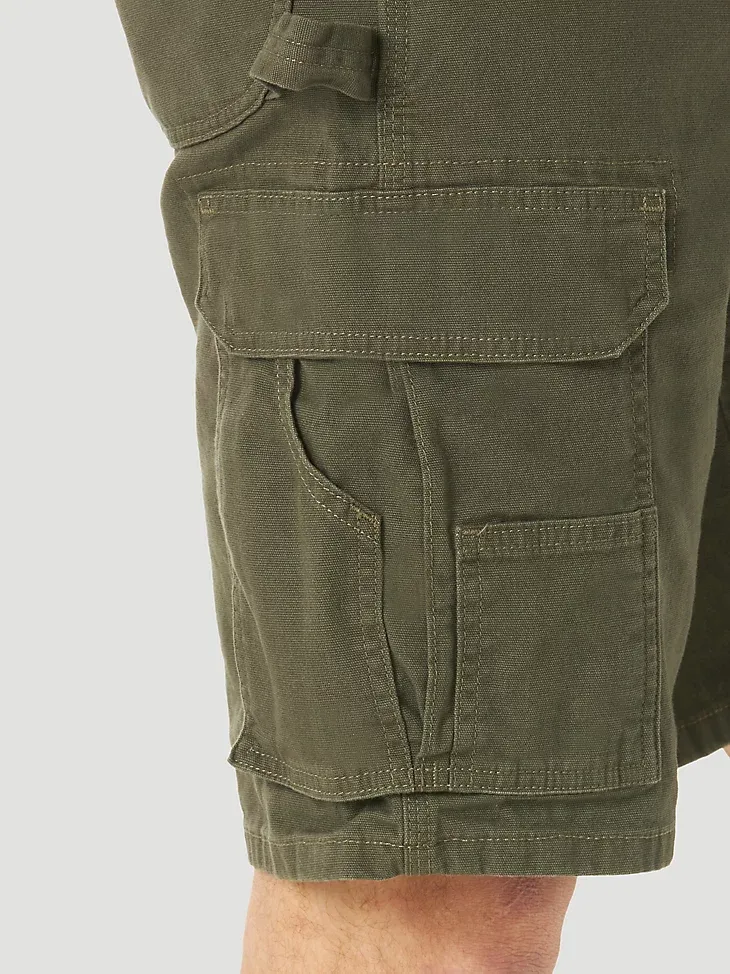 WRANGLER® RIGGS WORKWEAR® STRETCH RANGER CARGO SHORT IN DARK KHAKI