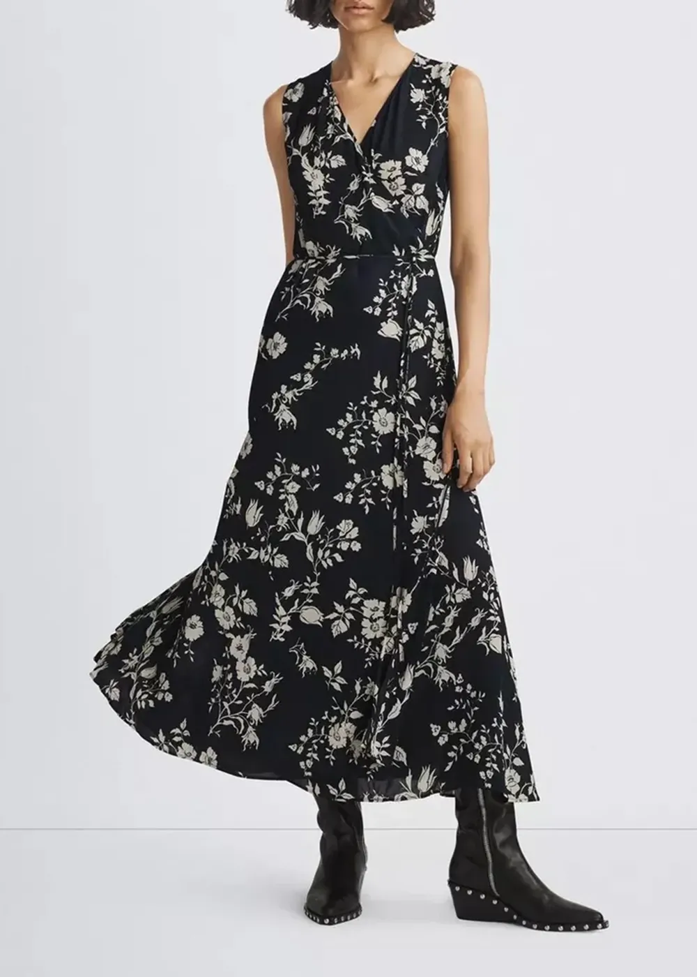 Floral Print Sleeveless Dress