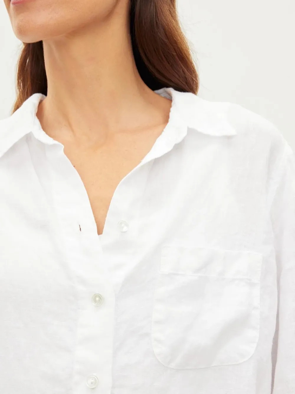 Natalia Linen Button-Up Shirt