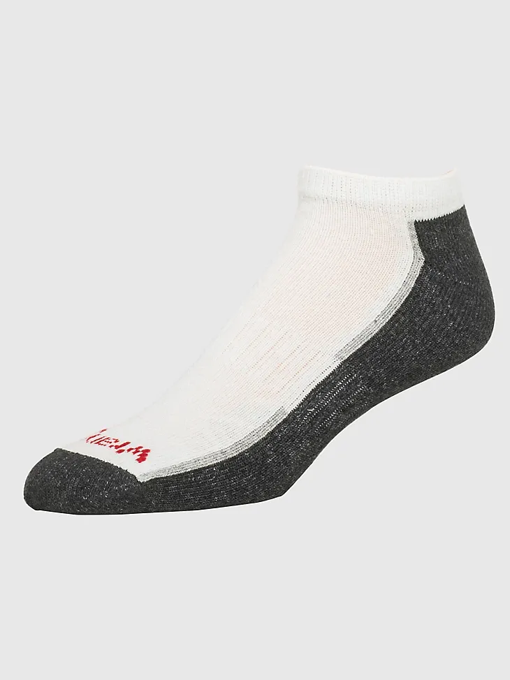 MEN'S WRANGLER LOW-CUT CUSHIONED SOCKS (6-PACK) IN WHITE