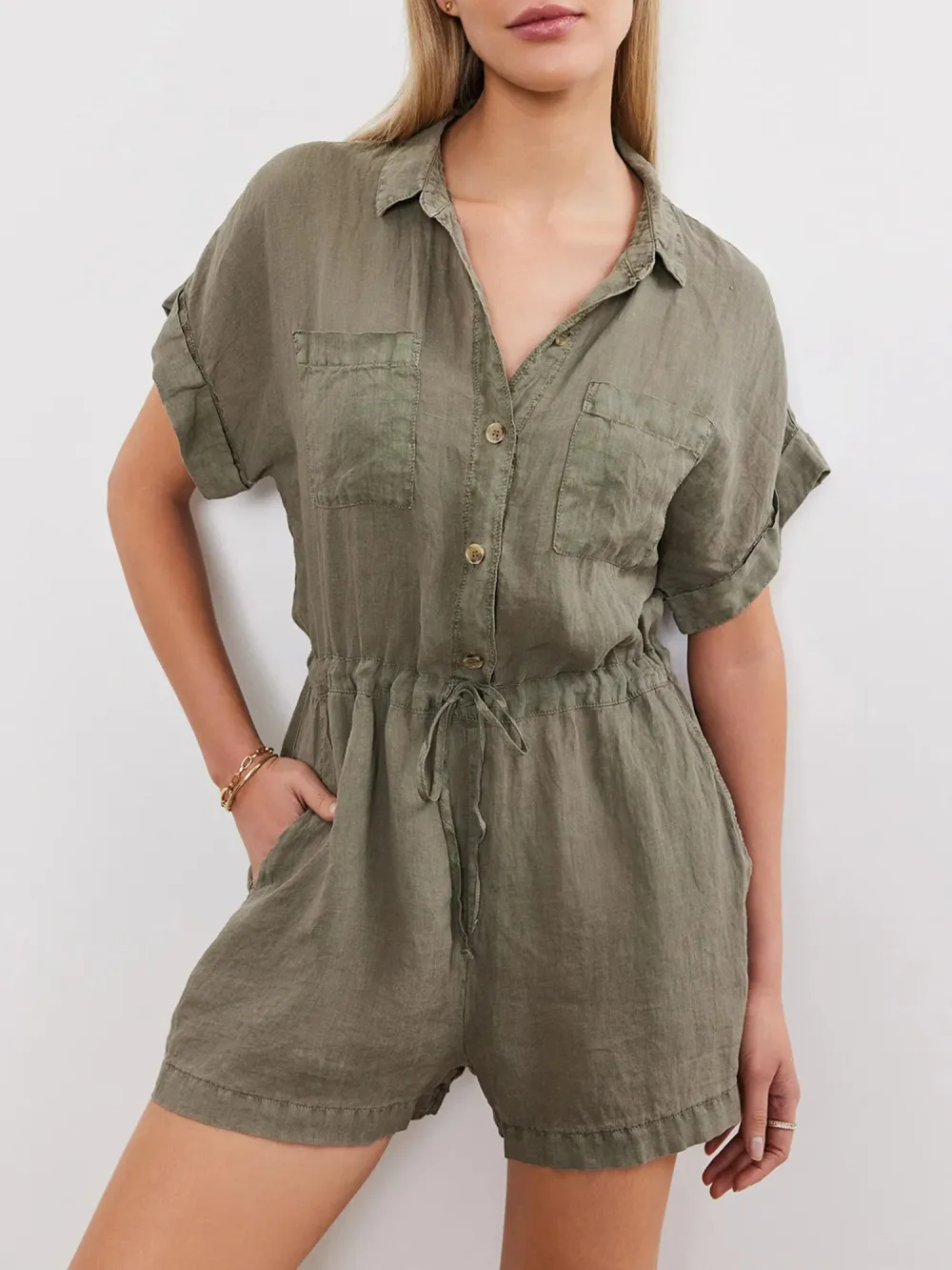 Clare Linen Romper