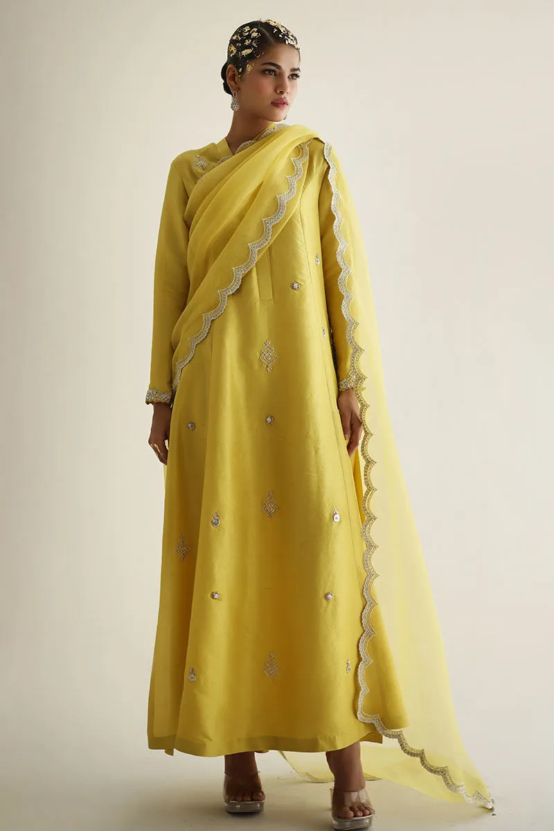 Embroidered raw silk sets