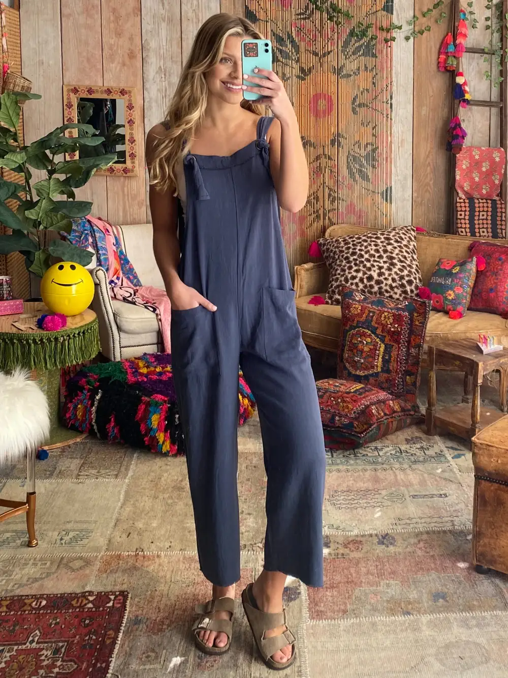 Carly Wide-Leg Jumpsuit - Navy