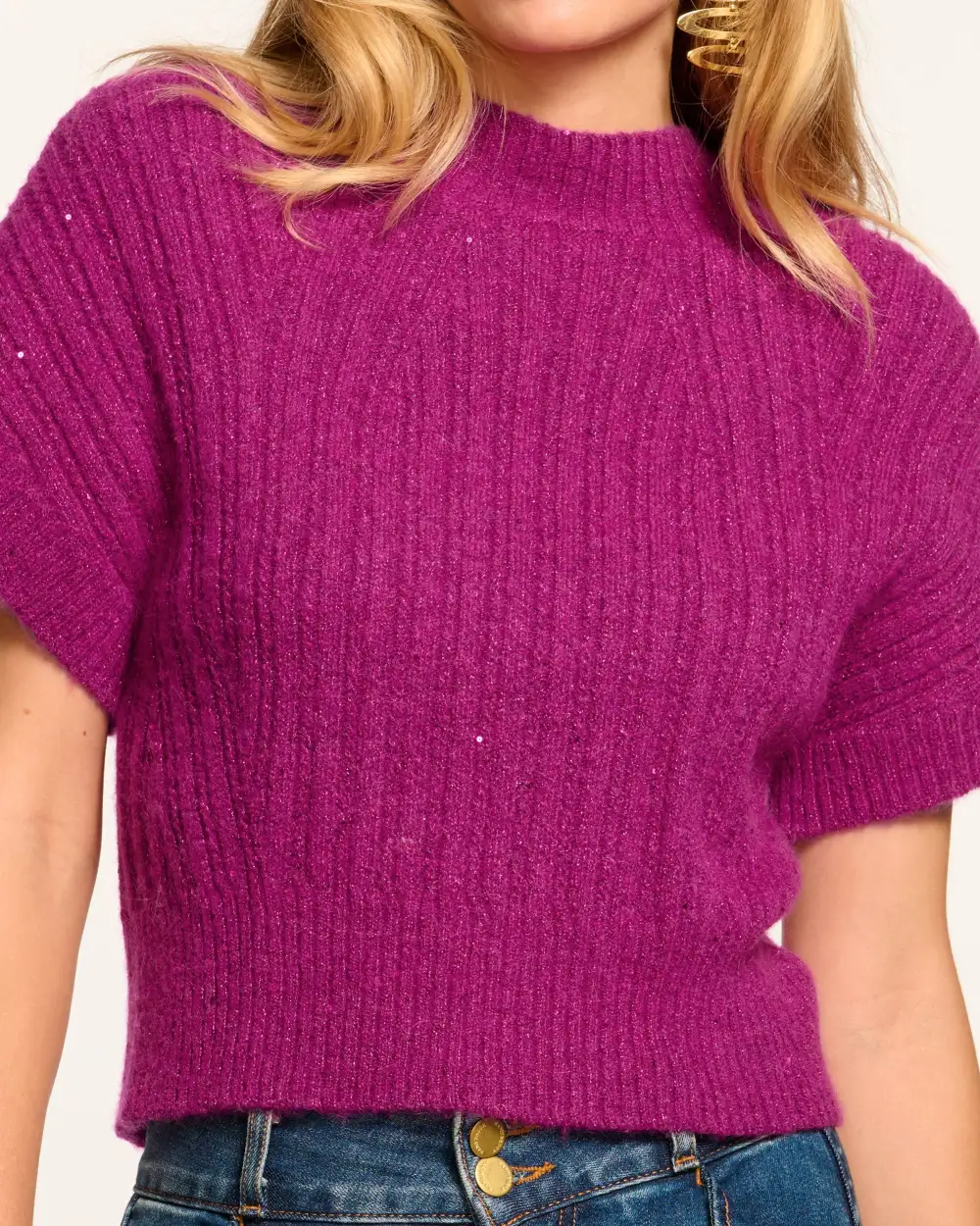 Amadeus Short Sleeve Wool Sweater