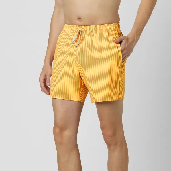 Boys Striped Swim-Yellow