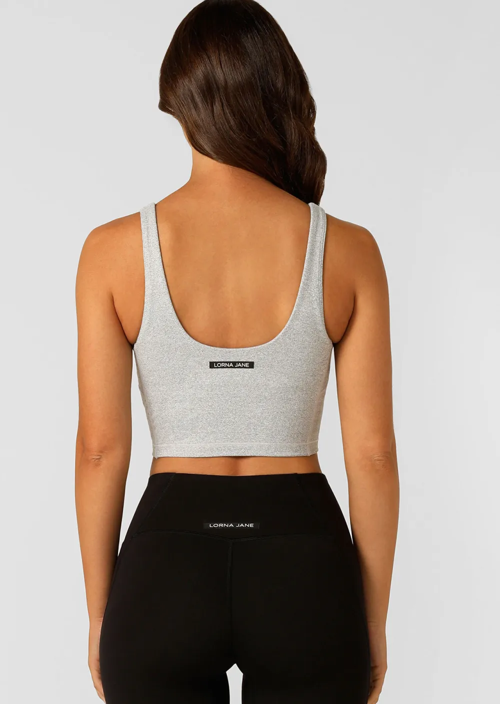 Elevate Marl Cropped Tank Bra Combo