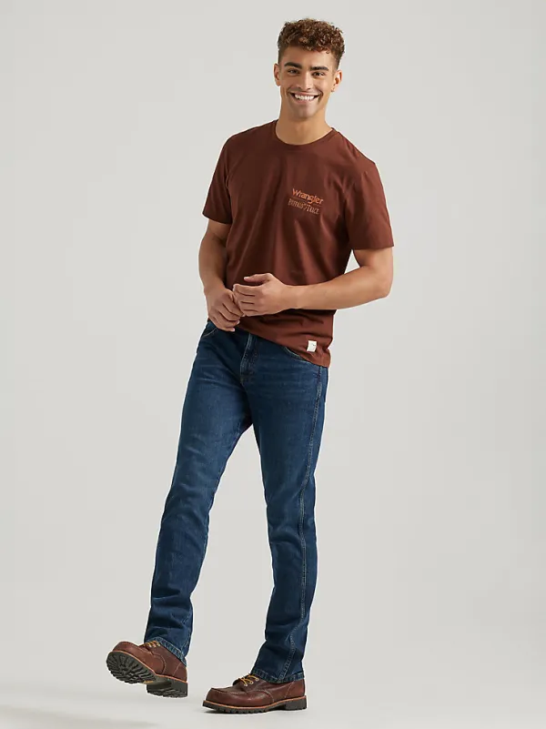 WRANGLER X BUFFALO TRACE™ MEN'S OAK AGED T-SHIRT IN BROWN GRAINS