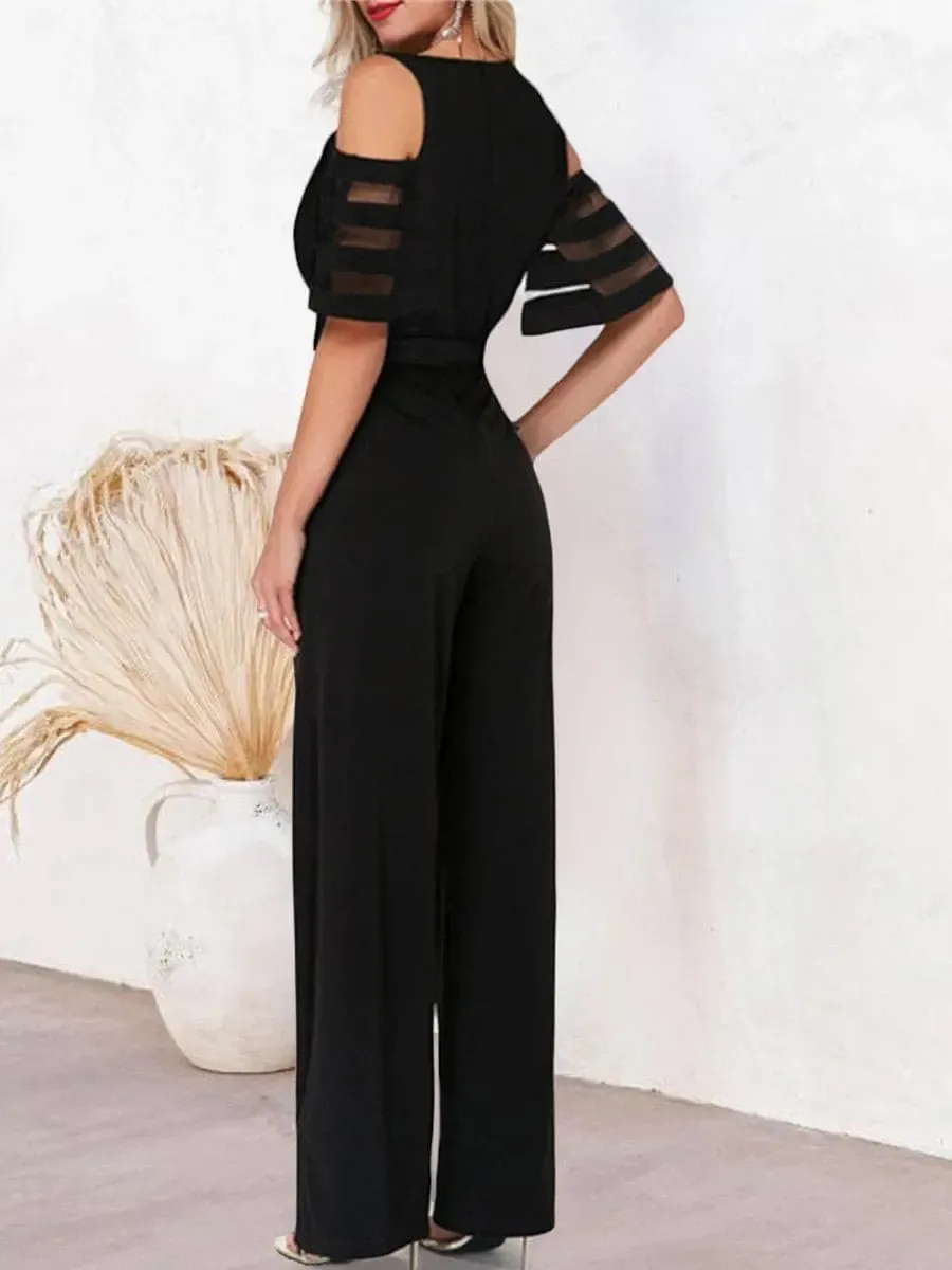 Women's black elegant jumpsuit