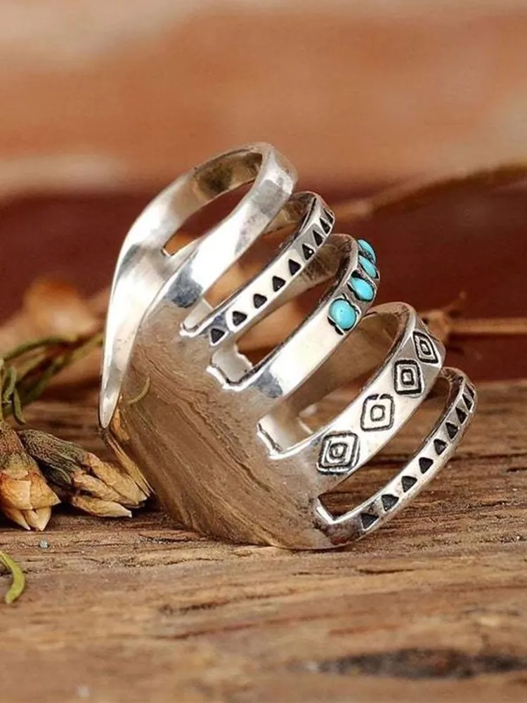 Boho Openwork Engraved Vintage Ring