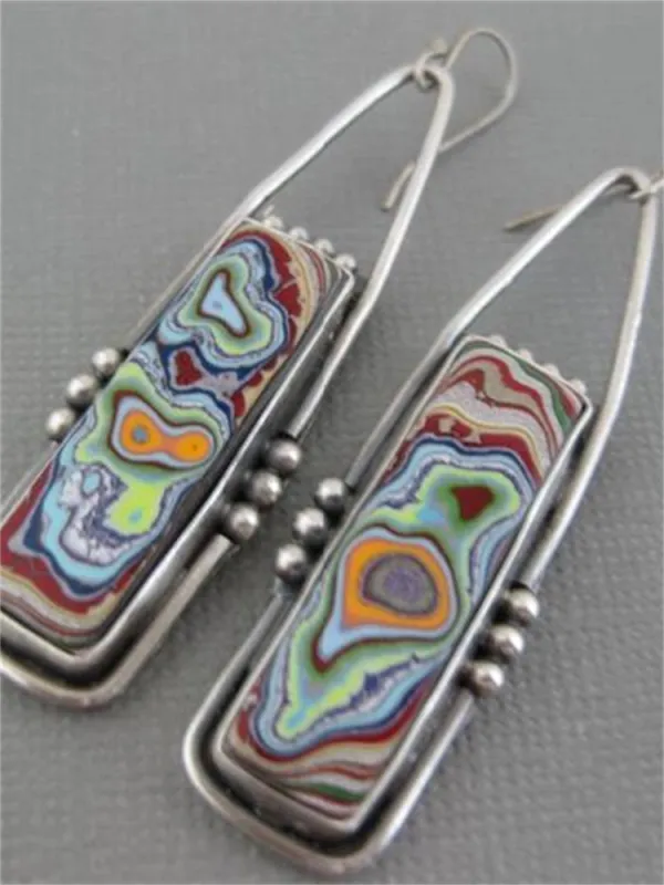 Colorful Natural Stone Inspired Earrings