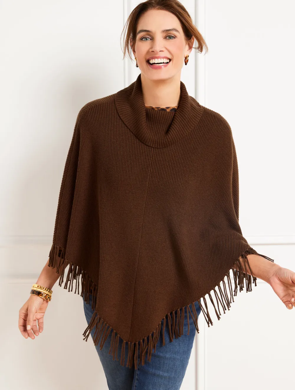 Fringe Knit Poncho