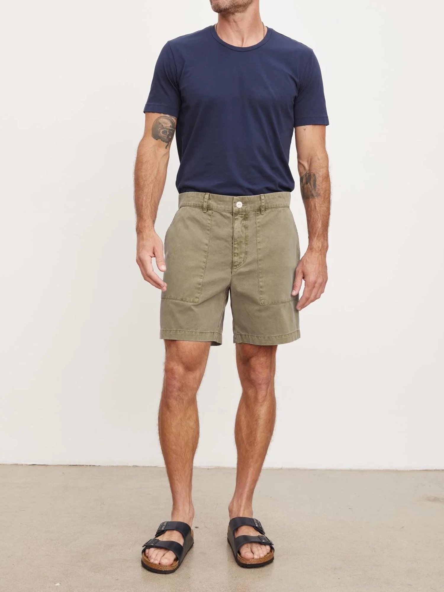 Solid Pocket Back Daily Shorts