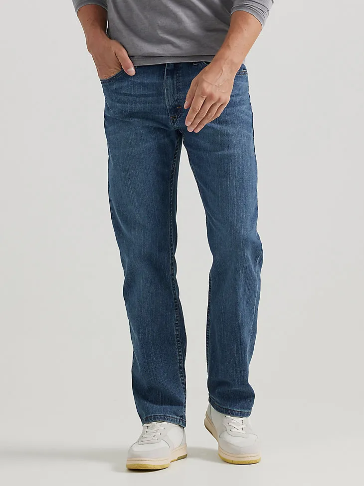 MEN'S WRANGLER AUTHENTICS® REGULAR FIT COMFORT WAIST JEAN IN BLUE OCEAN