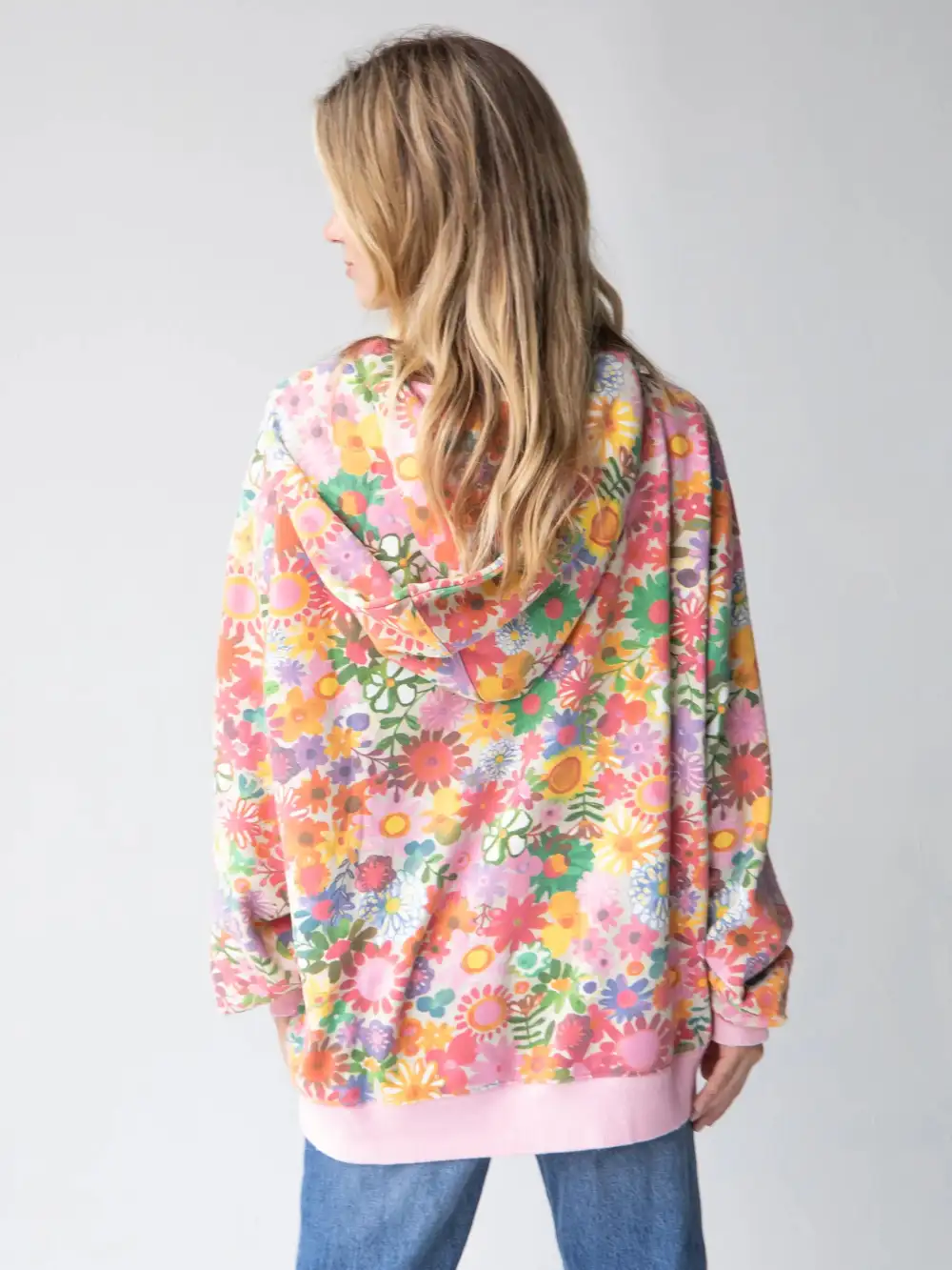 Oversized Printed Sweatshirt - Floral