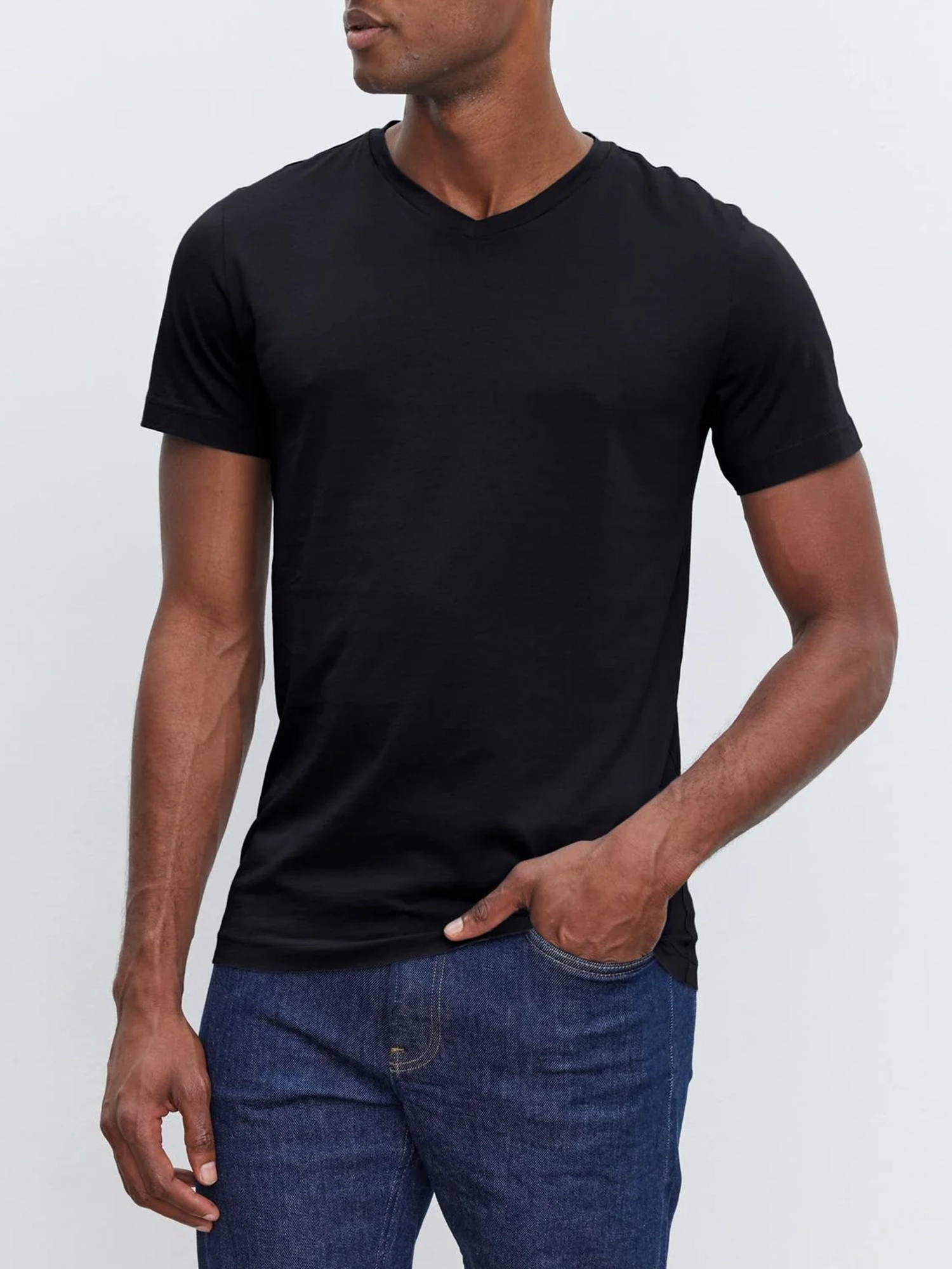 Men'S Fashion Cotton V-Neck T-Shirt