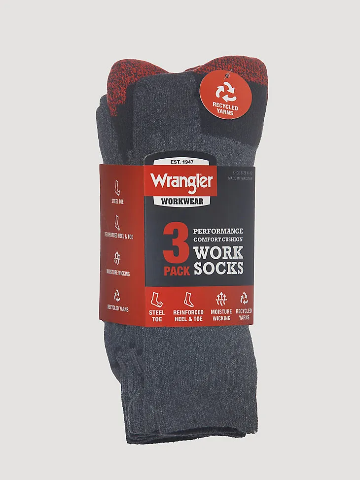 MEN'S COLD WEATHER WORK SOCKS (3-PACK) IN BLACK