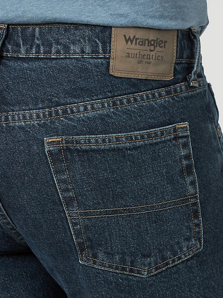 MEN'S WRANGLER AUTHENTICS® RELAXED FIT COTTON JEAN IN VINTAGE STONE