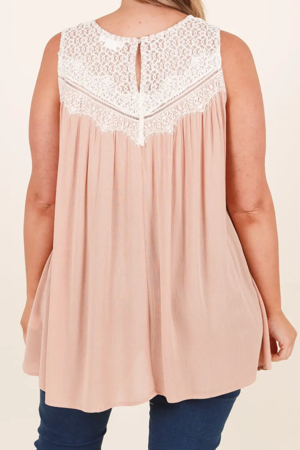 Lace With Love Top, Latte