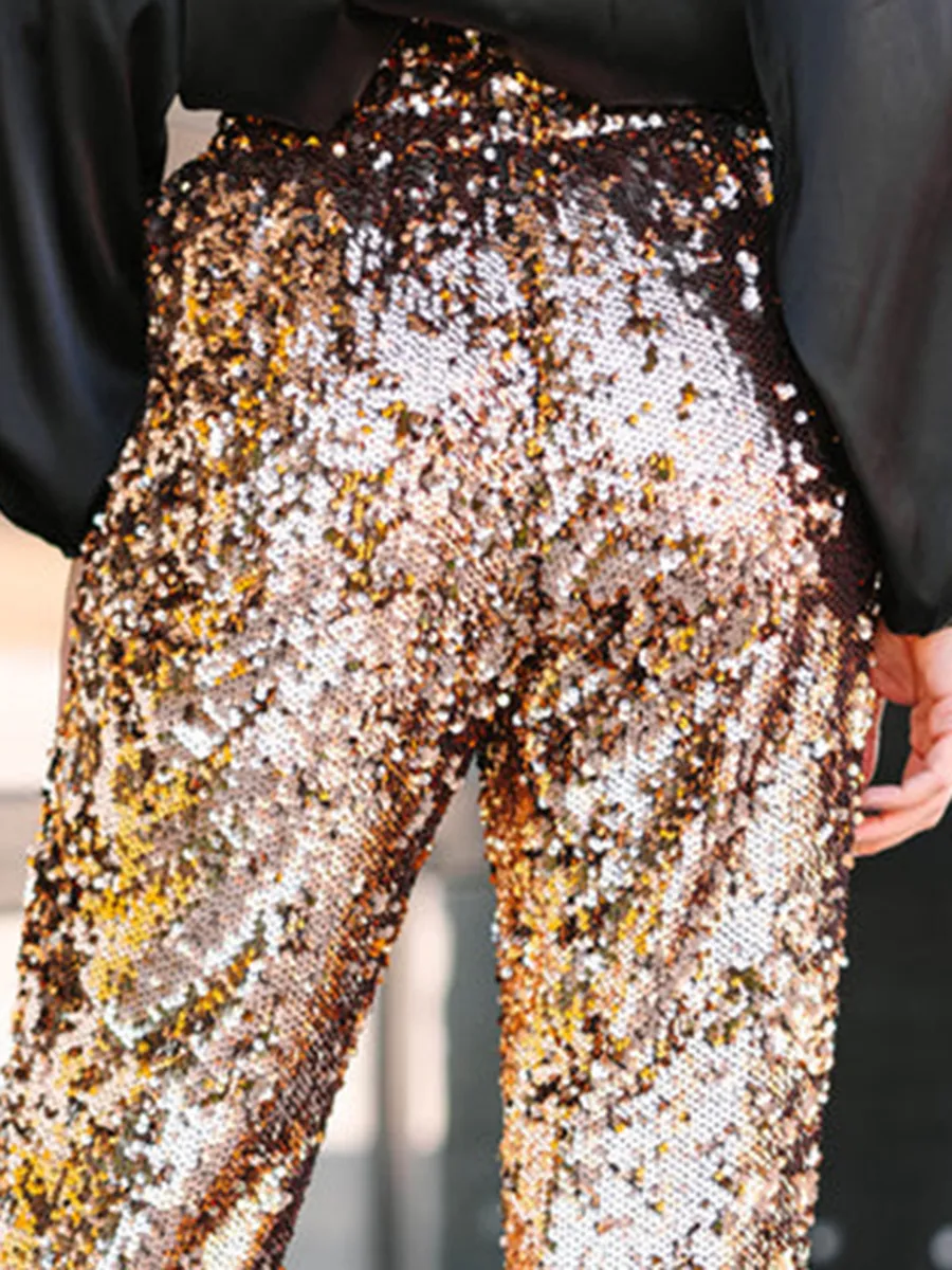 Copper color Sequin Joggers