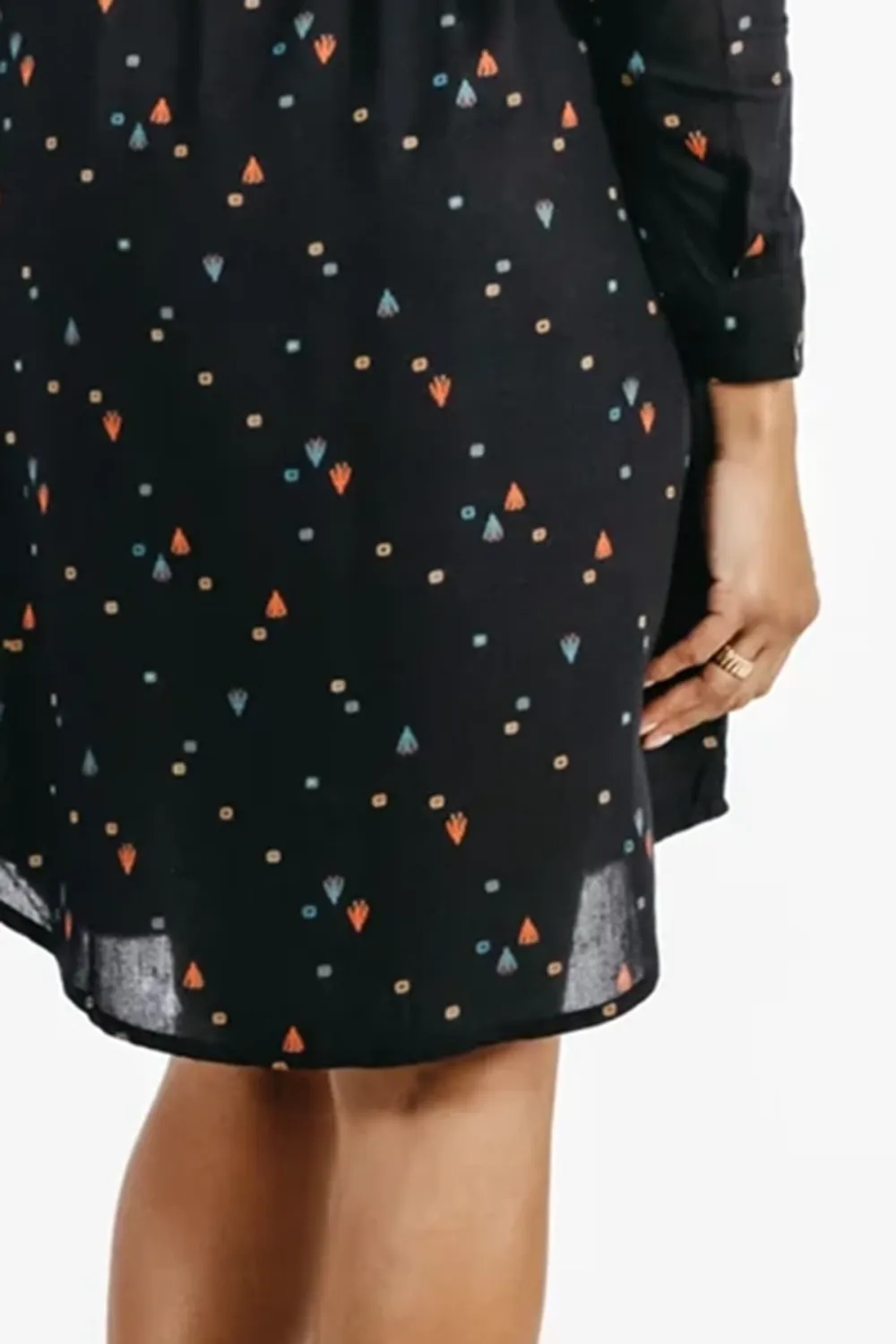 The Emery Shirt V-neck Dress