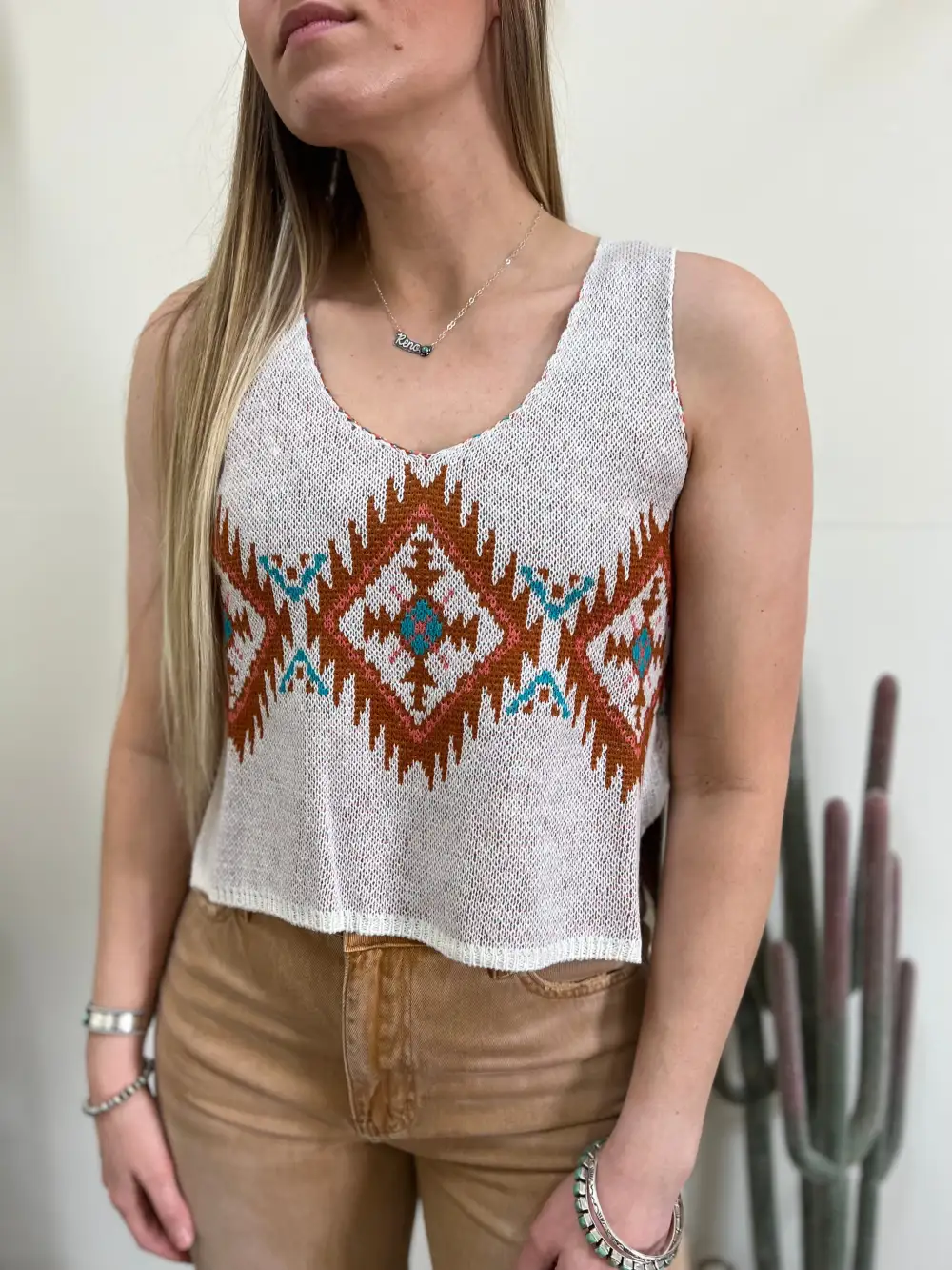 Knit Aztec Tank