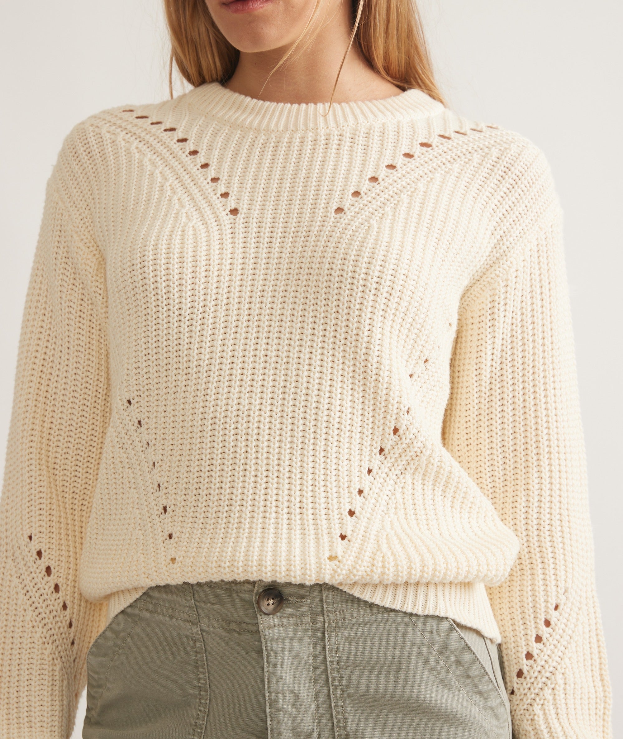 Antique White Crewneck Sweater