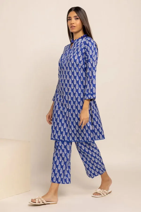 2 Piece | Kurta & Pants | Color Navy Blue