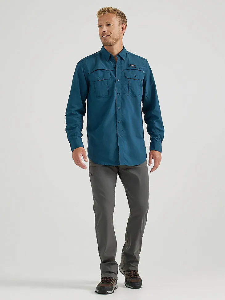 ATG BY WRANGLER™ MEN'S ANGLER LONG SLEEVE SHIRT IN TRADEWINDS