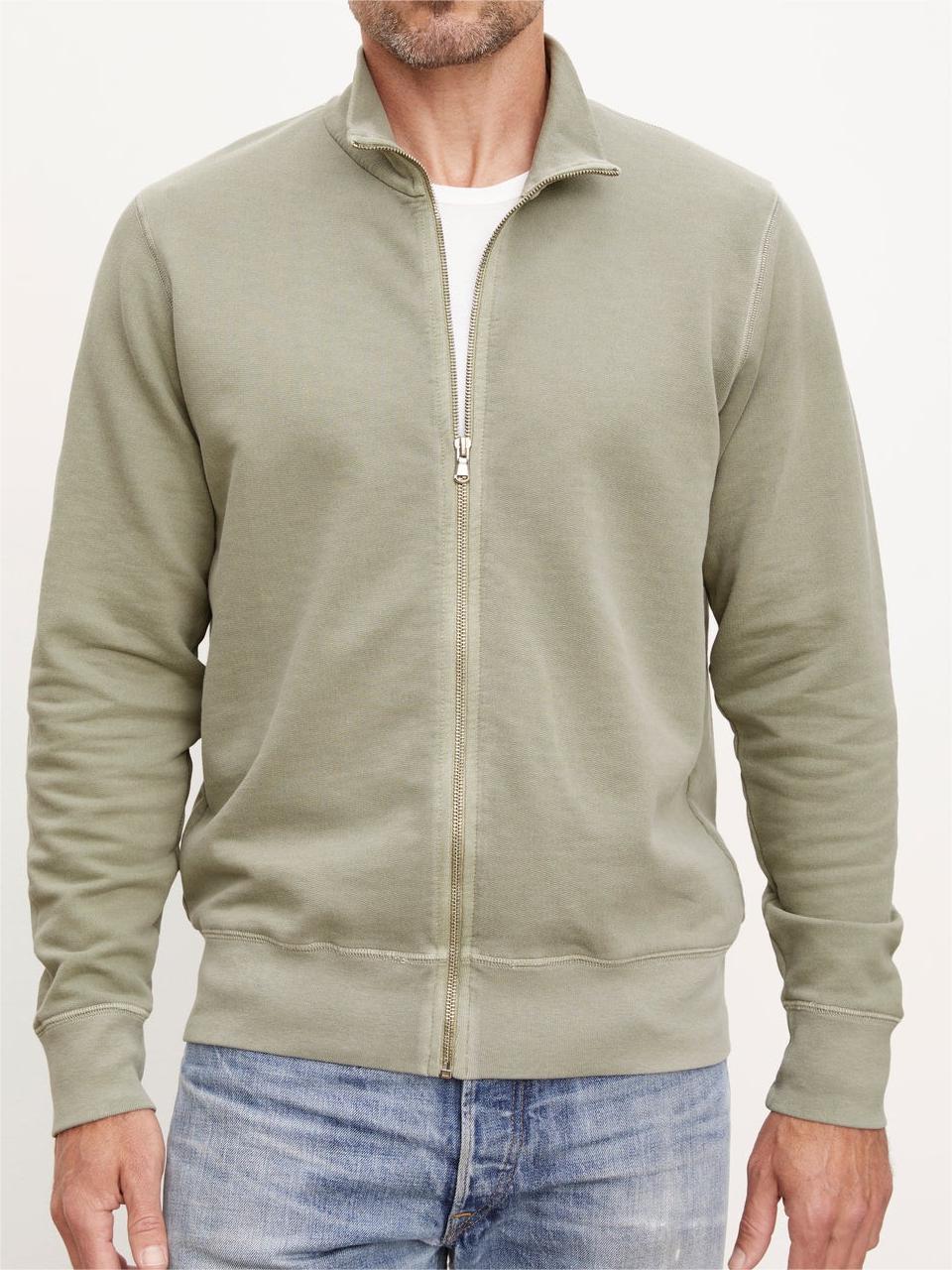 Men'S Zipper Front Stylish Knit Coat