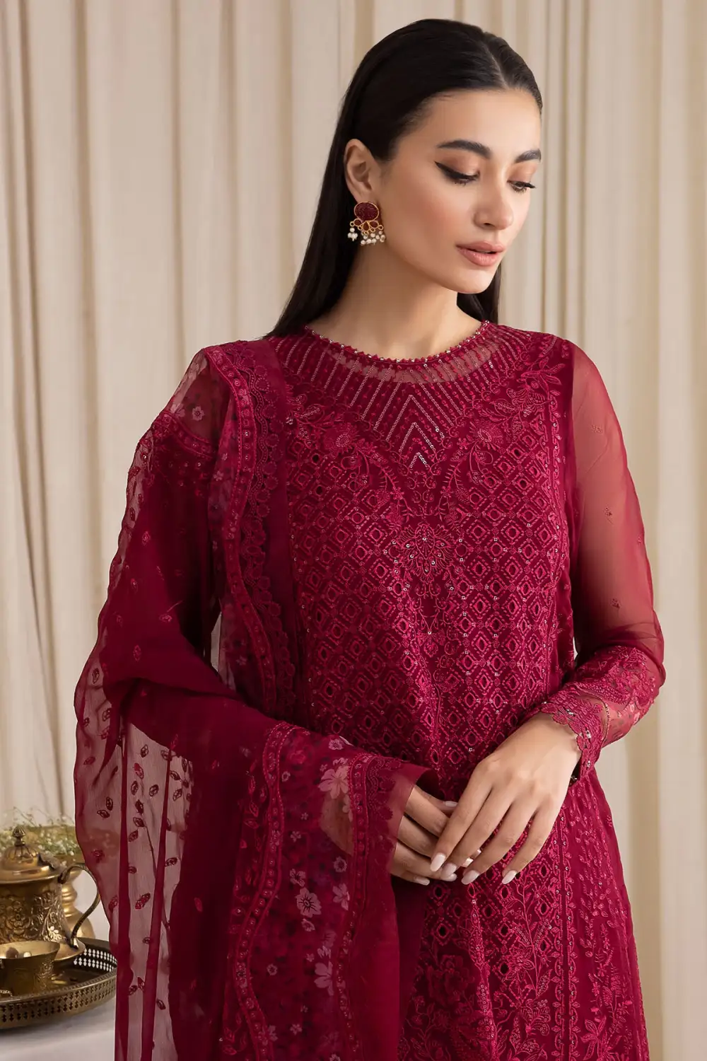 EMBROIDERED CHIFFON SETS