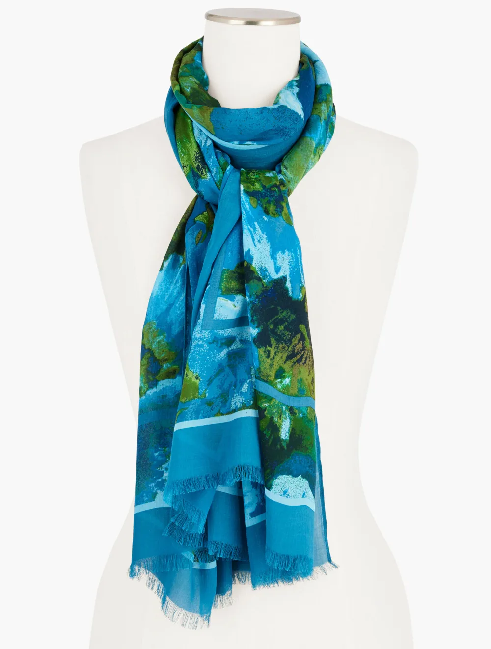 Brushed Floral Oblong Scarf