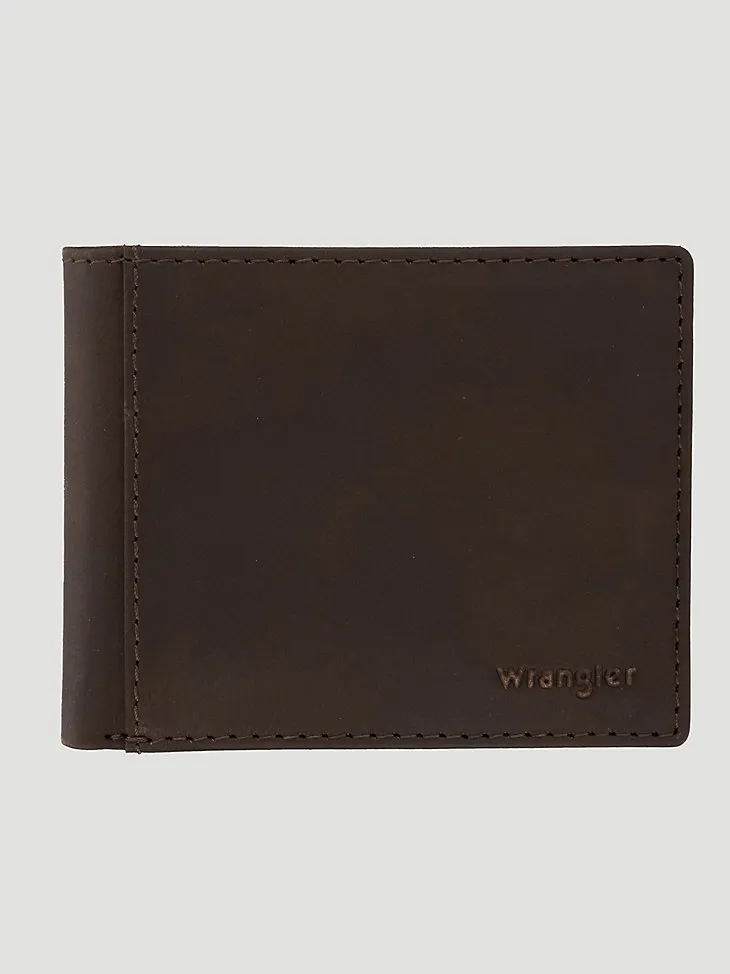 MEN'S EMBOSSED LOGO BIFOLD WALLET IN BROWN