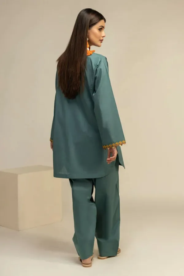 2 Piece | Kurta & Pants | Color Navy Green