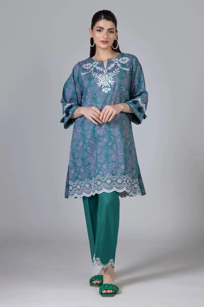 2 Piece | Kurta & Pants | Color Navy blue