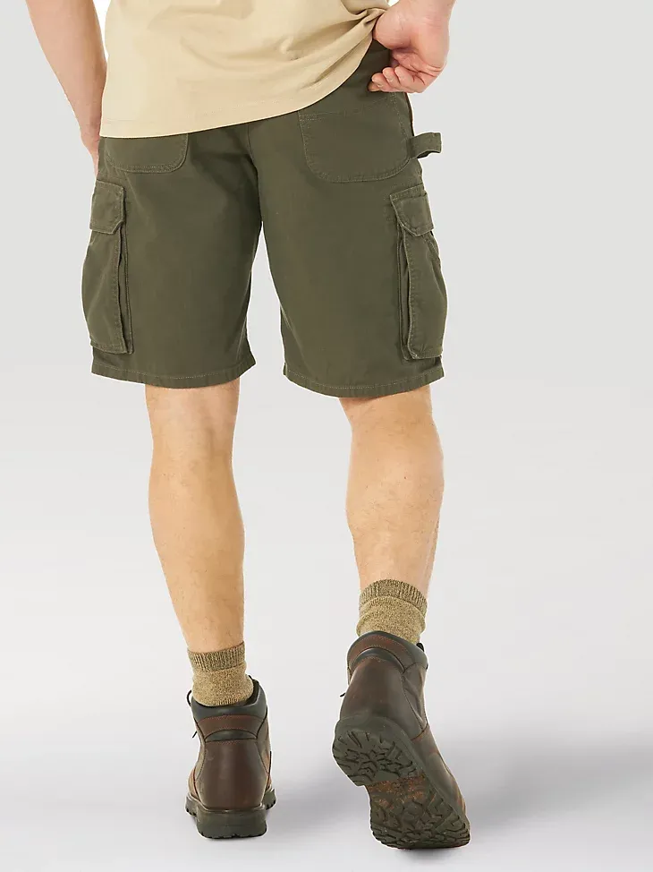 WRANGLER® RIGGS WORKWEAR® STRETCH RANGER CARGO SHORT IN DARK KHAKI