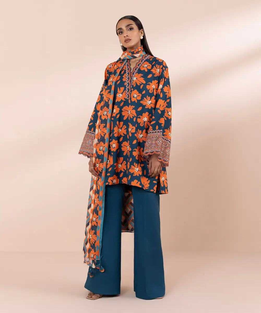 3 Piece - Embroidered Lawn Suit