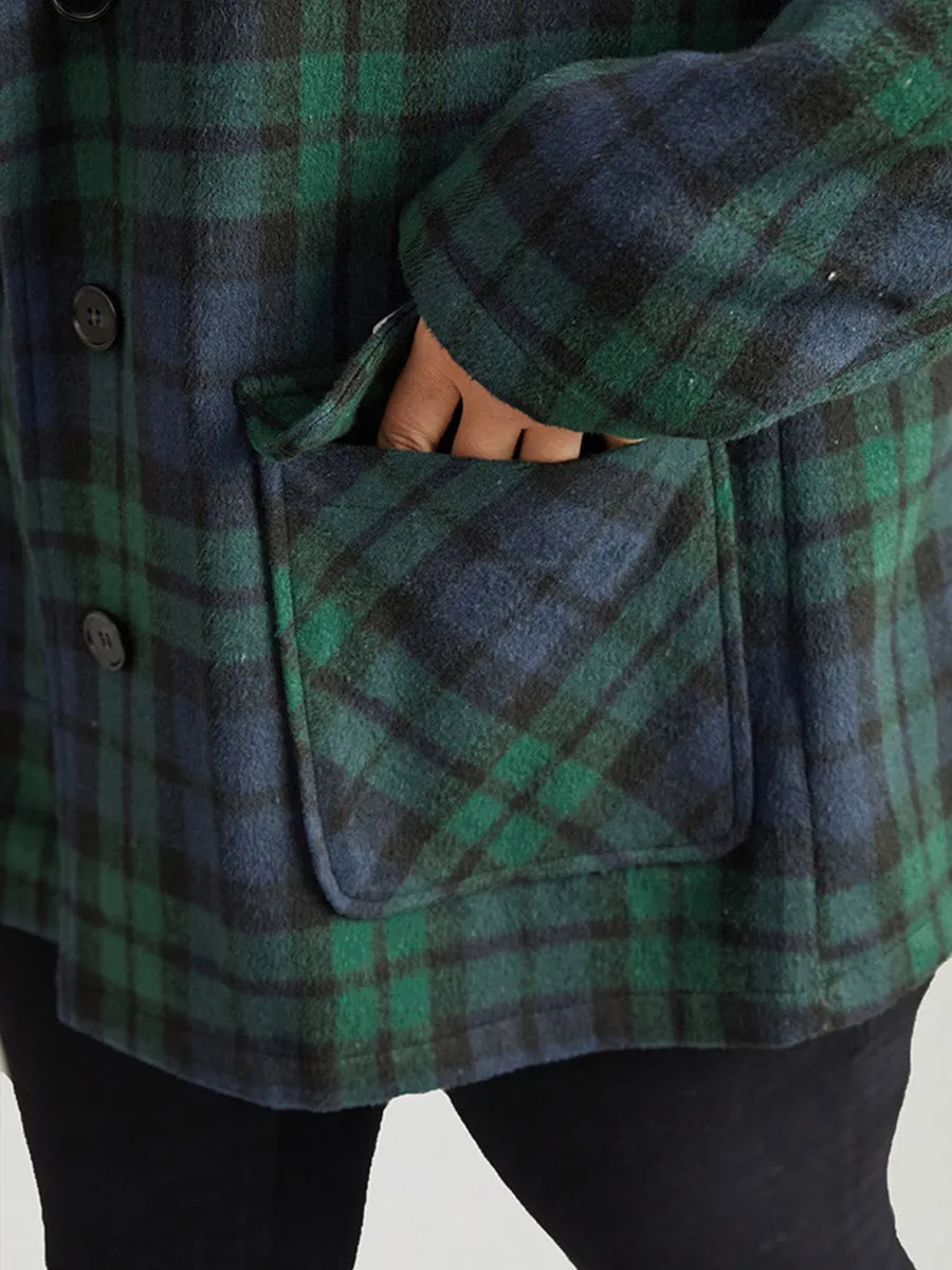 Green plaid coat