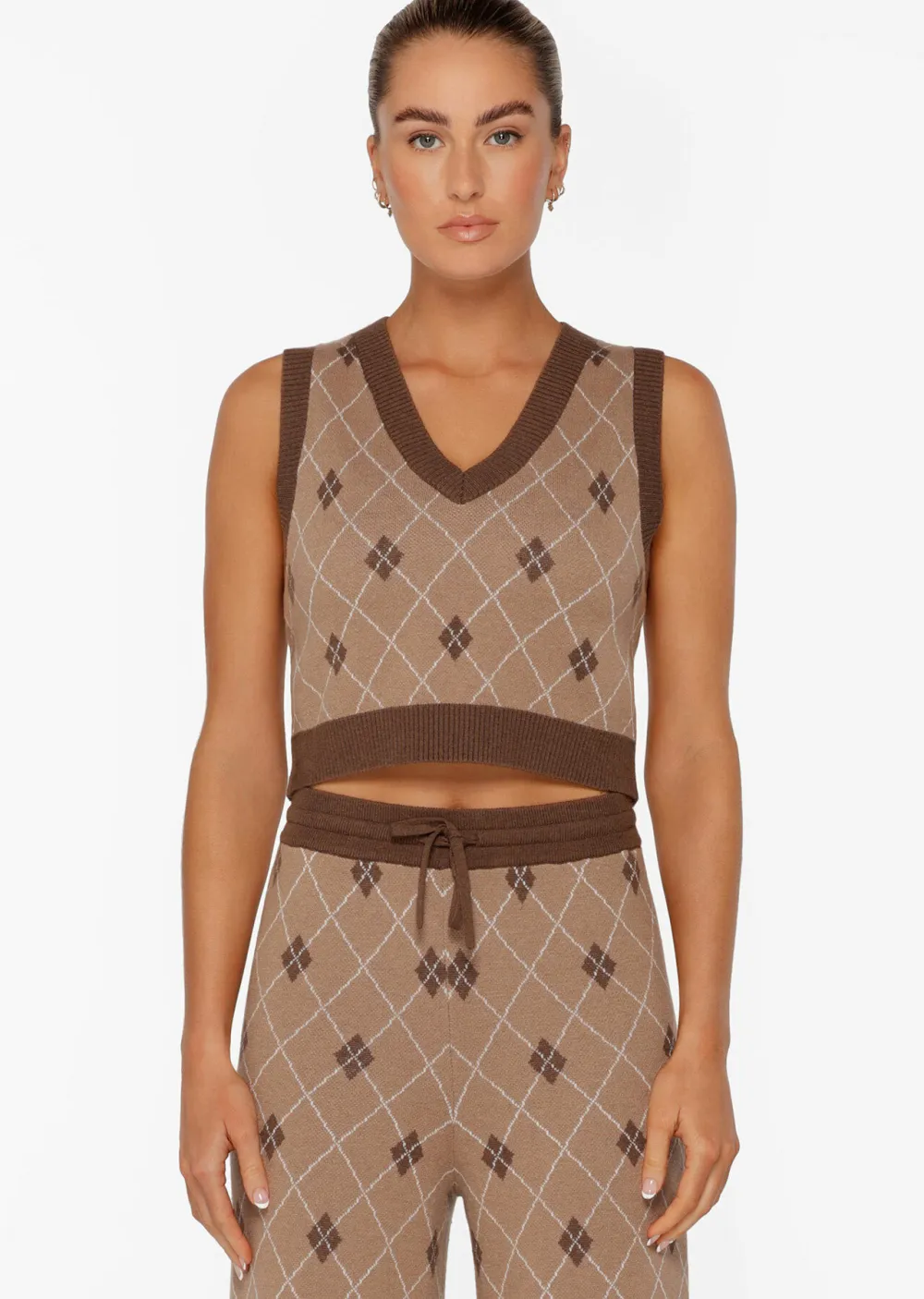 Caddie Cropped Knit Vest