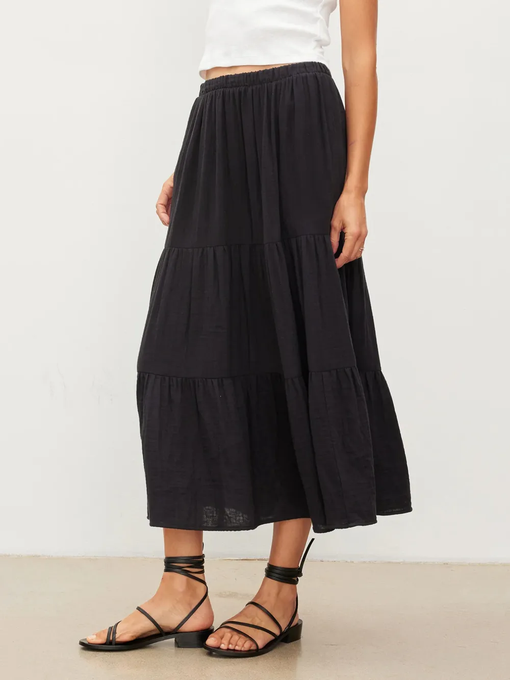 Danielle Cotton Gauze Tiered Skirt