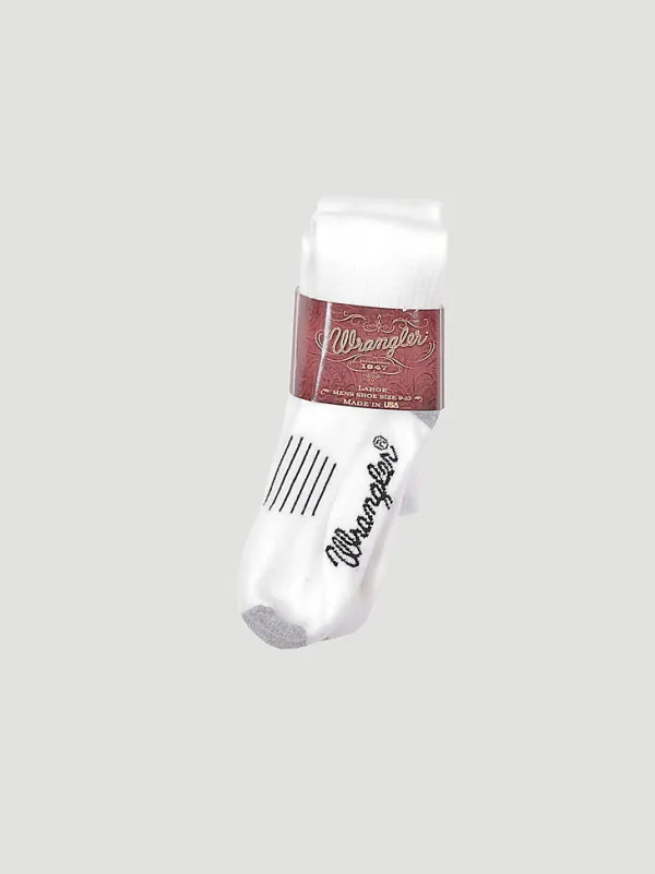 MEN'S WELLINGTON BOOT SOCK - 2 PAIR IN WHITE