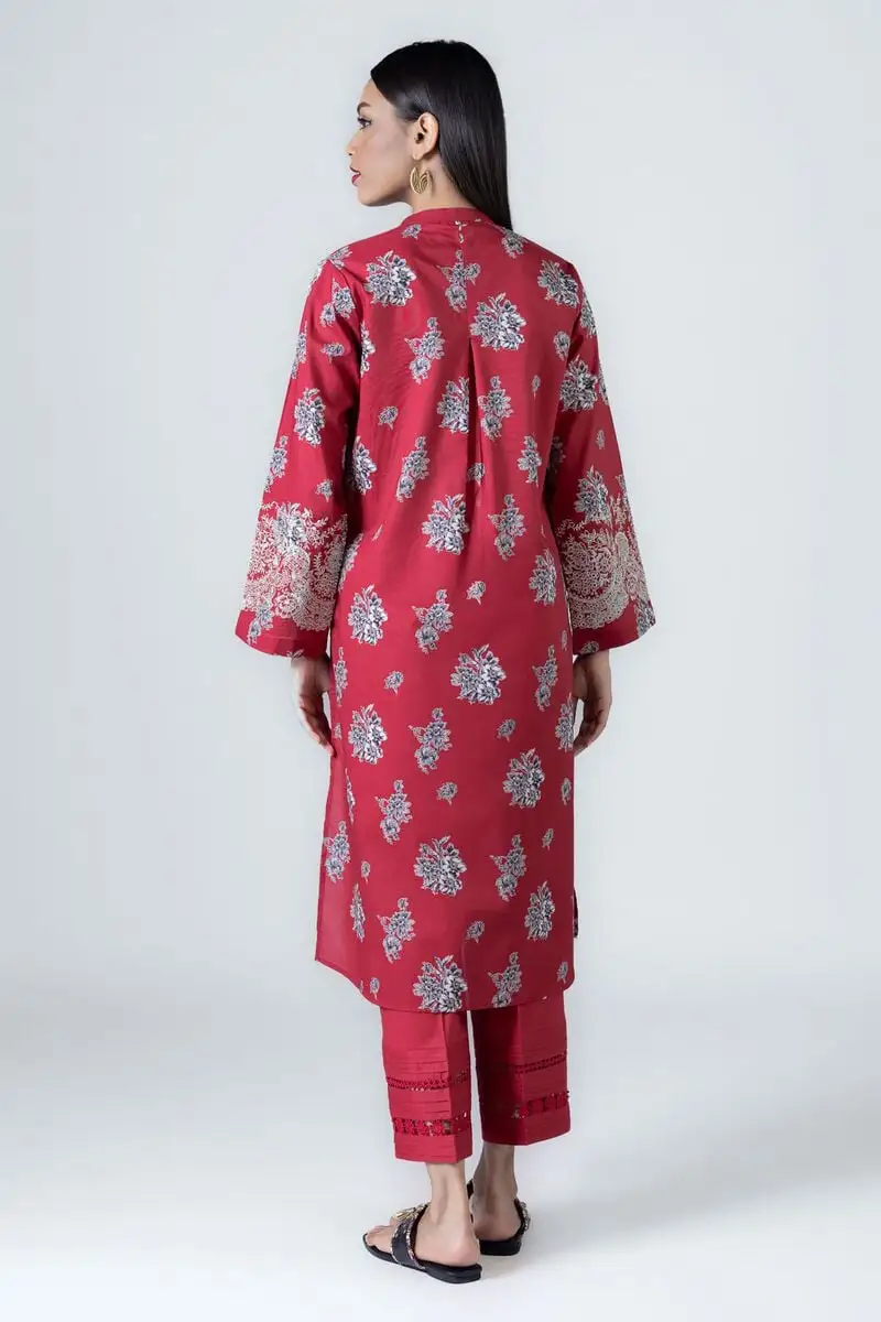 2 Piece | Kurta & Pants | Color Red