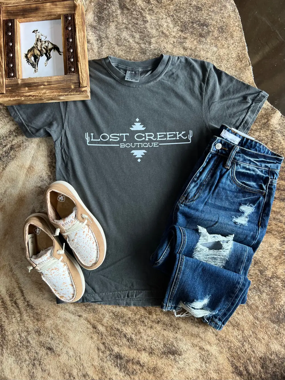 Lost Creek Logo T-Shirt-Pepper